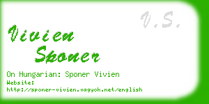 vivien sponer business card